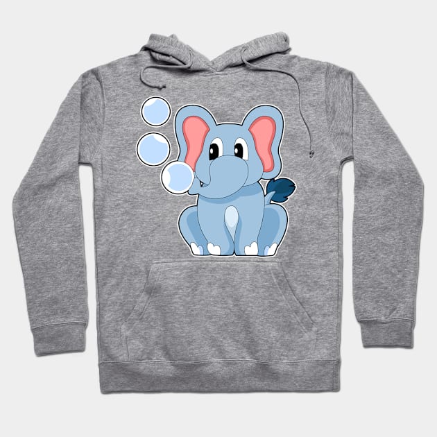 Elephant Water bubbles Hoodie by Markus Schnabel